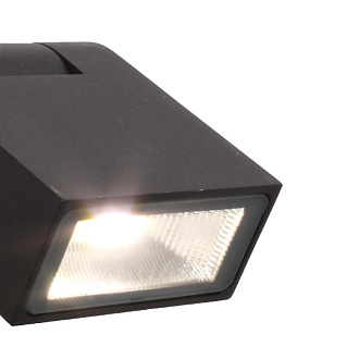 Уличный светильник Favourite Visum 3024-1W, D133*W84*H38, каркас черного матового цвета,  отражатель из прозрачного стекла, поворотный механизм, IP44