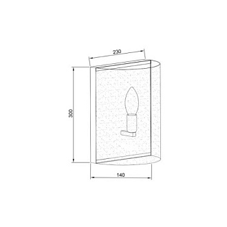 Бра 14*23*30 см, 1*E14 сатин никель Vele Luce Effe VL4135W01