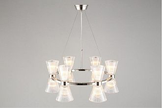 Подвесная люстра 65*70-160 см, 12*E14, 40W, Aployt Elinor APL.801.13.12, хром