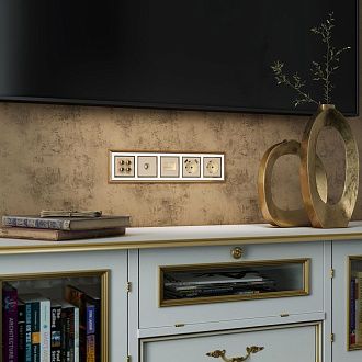 Акустическая розетка (шампань) W1185011 Werkel 4690389157523