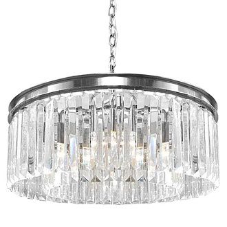 Подвесная люстра RH Odeon Chandelier Silver 80 79*79*170 см, 12*E14*40W, ImperiumLoft 155092-22, Хром