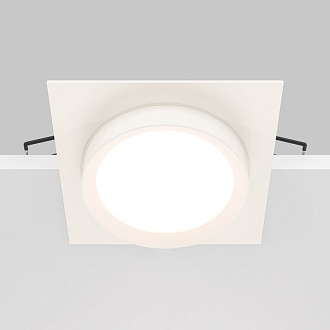 Светильник 11 см, Maytoni Downlight Hoop DL086-GX53-SQ-W, белый, вр 9,5 см