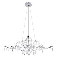 Подвесная люстра 100 см, 27W, 3000K, Loft IT Mira 10587/1000 Silver Asfour, серебро