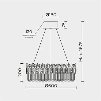 Подвесная люстра MODELUX ML.830.600 GD