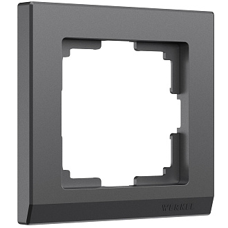 W0011864 Рамка на 1 пост Stark, графит матовый Werkel, 4690389194498