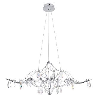 Подвесная люстра 100 см, 27W, 3000K, Loft IT Mira 10587/1000 Silver Asfour, серебро
