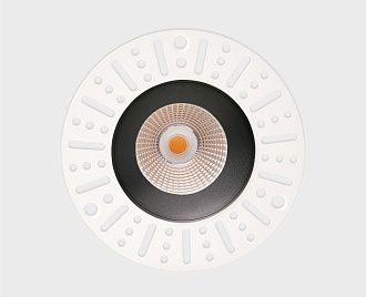 Встраиваемый светильник 12 см, 12W, 3000K, Italline IT02-028 black 3000K, черный, вр 8 см