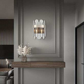 Бра 13*20*28 см, 2*G9 сатин никель Vele Luce Fantasma VL3195W02