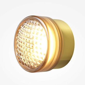 Настенный светильник 13 см, 6W, 2700-4000K, Maytoni Olo MOD493WL-L6BSK, латунь-янтарный