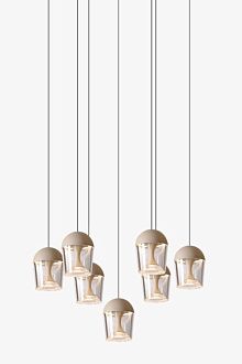 Подвесной светильник D01512, D550 / H1800мм LED, 49W, K, Alva Donna, бежевый хаки