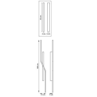 Бра 7*15*100 см, 3000K, Lightstar Palla 739637, Черный