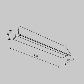 Светильник настенный 9*40*8 см, LED, 10W, 3000К, Maytoni Trupp O429WL-L10GF3K серый