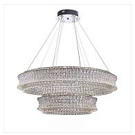 Люстра 8829-800+500, D800*H340 / D500*H340 LED, 190W, 3000/4000/6000K, Alva Donna, Хром