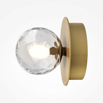 Бра 12*11,5*12 см, LED, 3000К, Maytoni Ambre MOD331WL-L3BS3K латунный