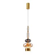 Подвесной светильник 15 см, 10W, 3000K, Aployt Viktoir APL.098.06.10, латунь