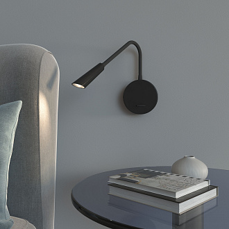 Подсветка LED 5W, 3000 К, 10*10*48 см, черный, Elektrostandard Stem 40120/LED