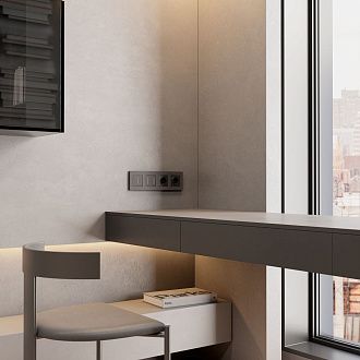 W0042963/ Рамка на 4 поста Slab (бронза софт) Werkel 4690389193538