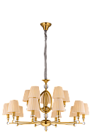 Люстра Ø1000 x H620(1700), мм, 15*40W (600W), BRASS(Латунь) NewRgy 8901/10+5LT BRASS
