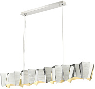 Подвесная люстра 130*19*300 см, LED, 40W, 3000K Wertmark Luisa WE439.01.123, хром