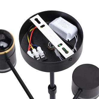 Люстра потолочная 56*59*31/51 см, 6*GX53*10W+3*LED*5W 2700K Lumion Virsava 8234/6C черный