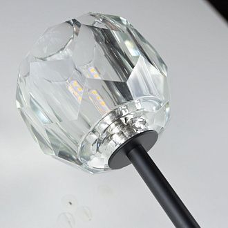 Бра RH Boule de Cristal Long Sconce Brass 13*45*45 см, 1*G9*40W, ImperiumLoft 44.305, Чёрный, Латунь