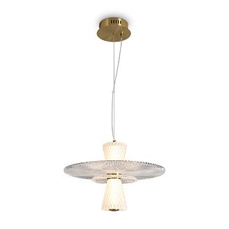 Подвесной светильник 50*50*231,5 см, LED, 8W, 3000К, Freya Grail FR6183PL-L4BS1 латунный