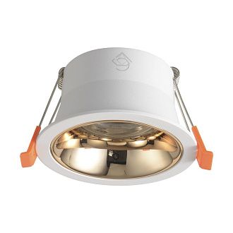 Встраиваемый светильник 9 см, Crystal Lux CLT 081C WH-GO, белый-золото