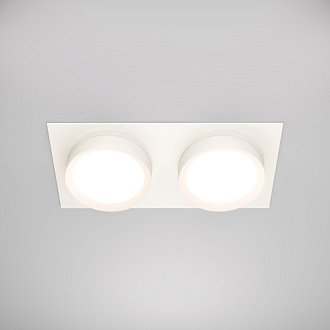 Встраиваемый светильник 22*11*4,5 см, 2 GX53*15W Hoop DL086-02-GX53-SQ-W Maytoni Downlight, Белый, вр 9*19,5 см