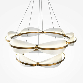 Каскадная люстра 85*85*346 см, LED, 80W, 3000К, Maytoni Breeze MOD281PL-L80BS3K латунный