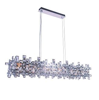 Люстра L1200 x W250 x H230 мм, E14 12*40W (480W) NewRgy CHROME+CLEAR (Хром + Прозрачный Хрусталь) 2874R/12A CHROME+CLEAR