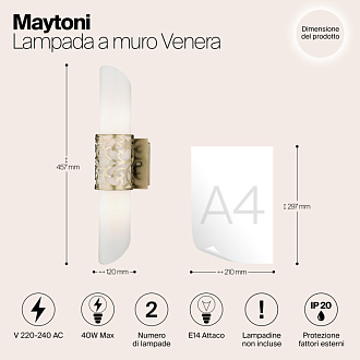 Бра Maytoni House 3 H260-02-N латунь