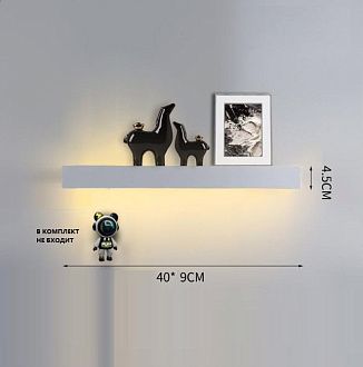 Светильник - декоративная полочка DZN-13322 БЕЛЫЙ  D400/H100/1/LED/8W/4000K с выключателем