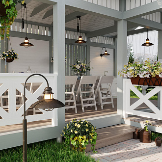 Уличный настенный светильник Odeon Light Dante 4164/1WA коричневый