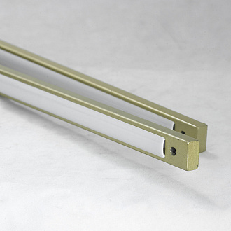 Торшер напольный Lussole LSP-0567 - столик с подсветкой, 43*55 см, матовое золото