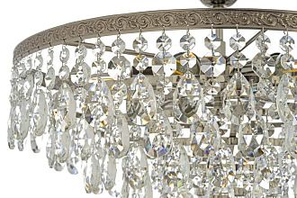 Люстра потолочная *46*25 см, 6*E27*60W, Arti Lampadari Castellana Nickel Castellana E 1.3.46.601 N, Матовый никель