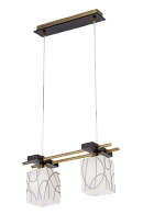 Люстра L420 x W150 x H200(900), мм, 2*40W (80W), AB+RED (Бронза+Красный) Sfera Sveta 85662/2P AB+RED
