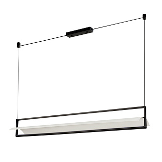 Светильник подвесной 120*19*16 см, 1 LED*18W, 4000 К, Divinare Punto 1077/06 SP-18, Черный