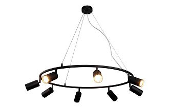 Светильник подвесной *80*18,6-80-140 см, 8*GU10*50W, Crystal Lux Rivo CLT 015C8 D800 BL, Черный