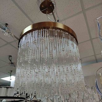 Подвесная люстра Odeon Light Refano 4848/8, диаметр 60 см, золото