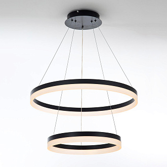 Подвесной светильник 60*60*90 см, LED 80W, 3000 / 6000K, Черный LED4U L10823-60-40 BK