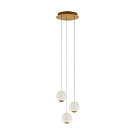 Каскадная люстра 25*25*316 см, 3* LED, 3000К, Maytoni Sapphire MOD293PL-L18BS3K латунный