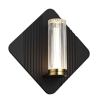 Настенный светильник 27 см, 6W, 4000K, Indigo Rilievo 14032/B/1W Black V000201L, черный