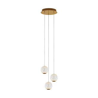 Каскадная люстра 25*25*316 см, 3* LED, 3000К, Maytoni Sapphire MOD293PL-L18BS3K латунный