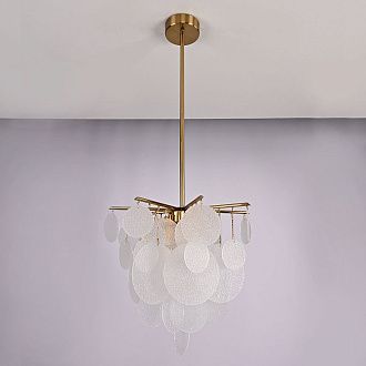 Люстра на штанге Nimbus glass D43 43*43*43 см, 6*E14*40W, ImperiumLoft 313265-22, Латунь