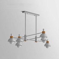 Подвесной реечный светильник FANTA LONG White 128*128*115 см, 6*E27*60W, ImperiumLoft FANTALONG01, Белый