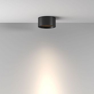 Накладной светильник 8 см, 7W, 3000K, Maytoni Glare C122CL-L7-3K-B, черный