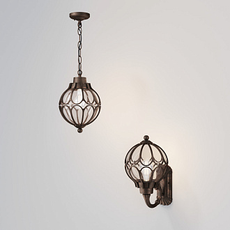 Уличный настенный светильник Maytoni Via O024WL-01G, коричневый