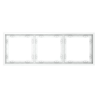 Рамка пластиковая Voltum S70 на 3 поста, белый матовый пластик Soft touch VLS100302