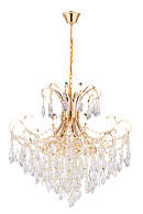 Люстра 610*610-1000, 6*E27, 40W NewRgy Хрусталь (Эконом) 2045/6 FG, Золото