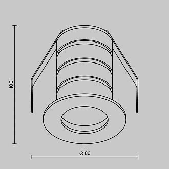 Уличный светильник *8,6*-10,3 см, *LED*10W, 4000K, Maytoni Бухта O511DL-L10B4K1, Черный
